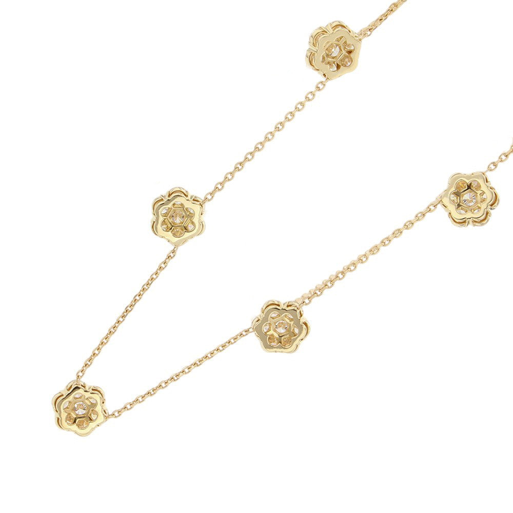 Van Cleef & Arpels Fleurette Necklace 5 Flowers 18K Yellow Gold