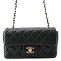 CHANEL Matelasse ChainShoulder Bag BlackA69900 Lambskin Size 20