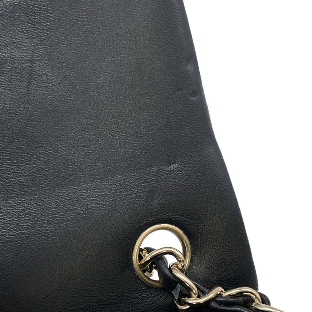 CHANEL Matelasse ChainShoulder Bag BlackA69900 Lambskin Size 20