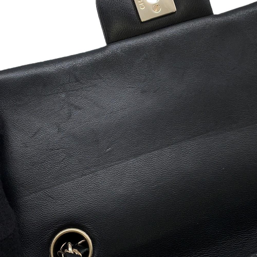 CHANEL Matelasse ChainShoulder Bag BlackA69900 Lambskin Size 20