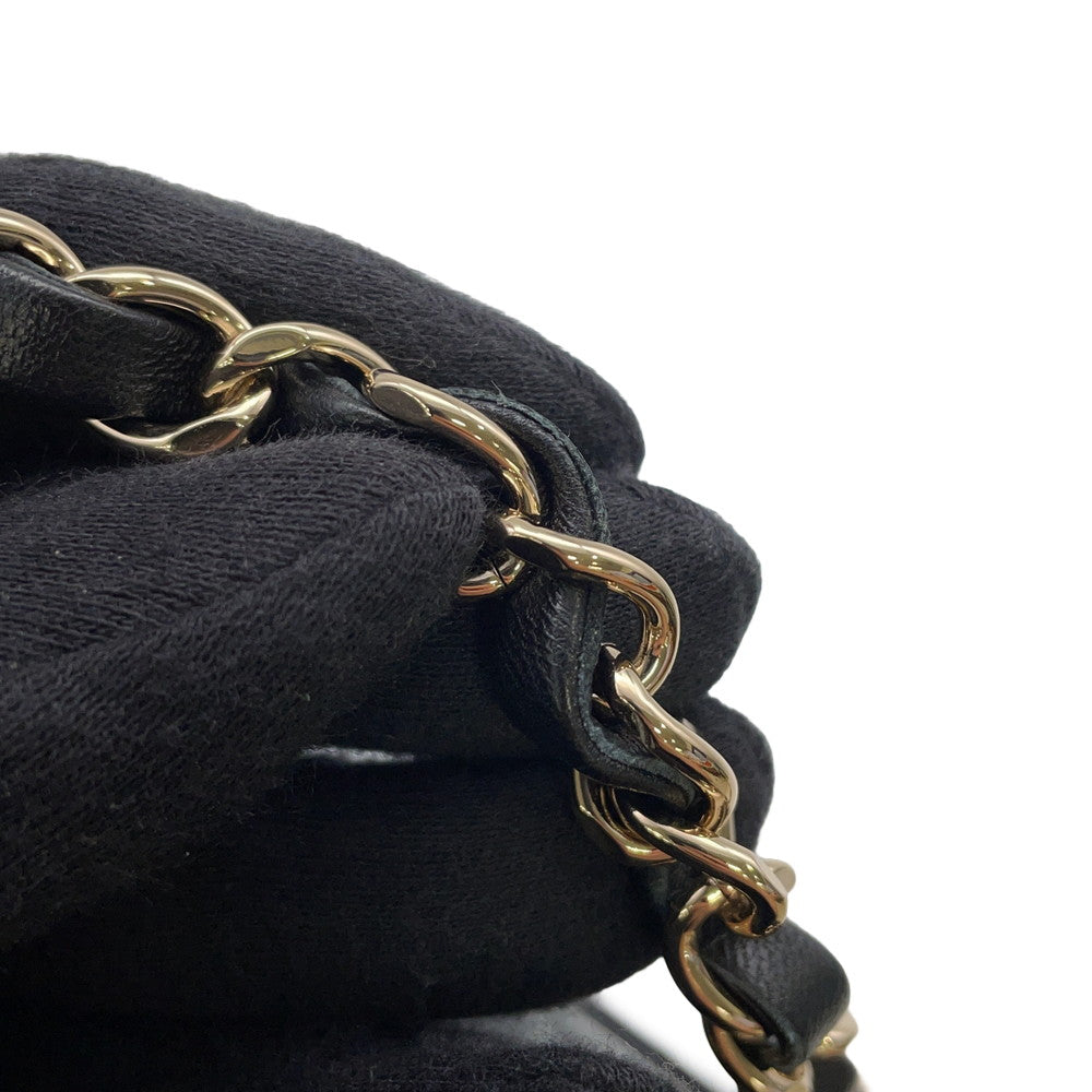 CHANEL Matelasse ChainShoulder Bag BlackA69900 Lambskin Size 20