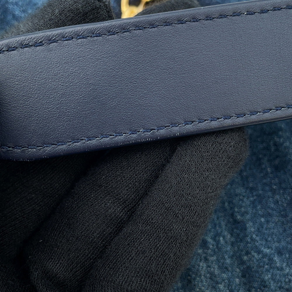 CHANEL 19 ChainShoulder Bag BlueAS1160 Denim