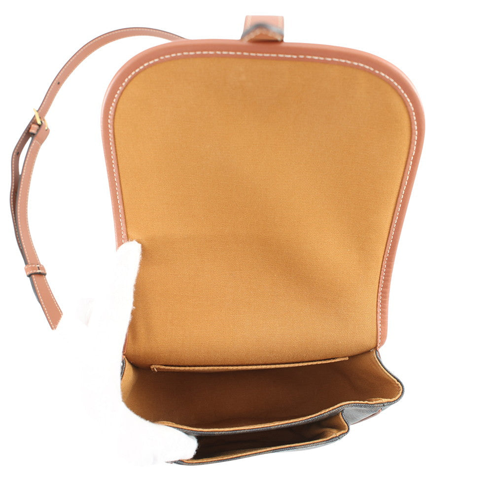 CELINE Triomphe Folco Shoulder Tan191502BZJ.04LU PVC Leather Size Medium