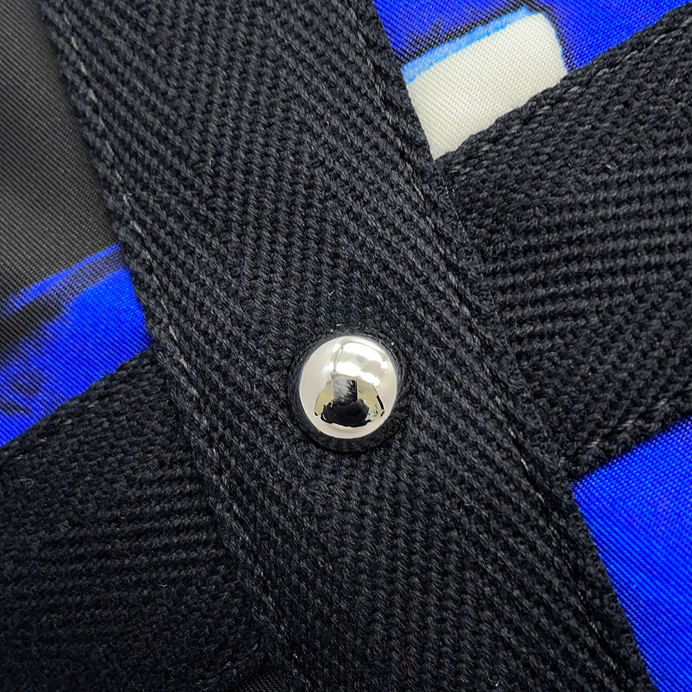 CHANEL Airline Shoulder Bag Blue/White/Black Nylon