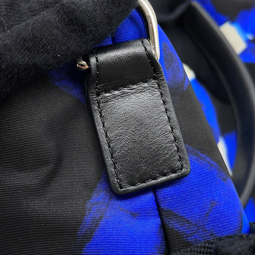CHANEL Airline Shoulder Bag Blue/White/Black Nylon