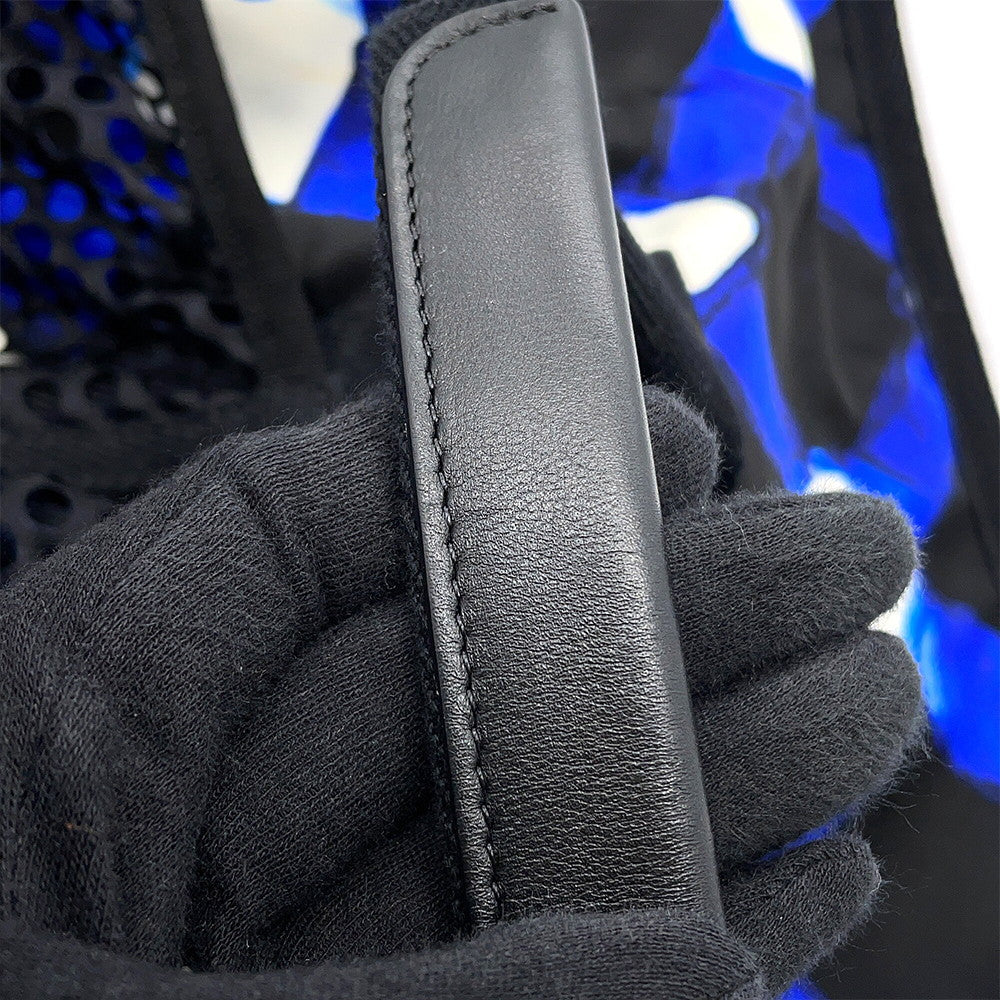 CHANEL Airline Shoulder Bag Blue/White/Black Nylon