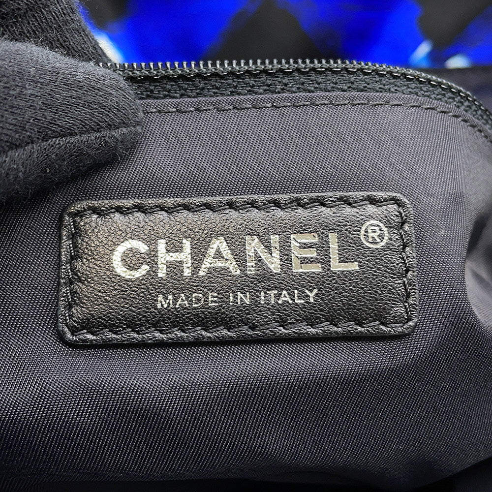 CHANEL Airline Shoulder Bag Blue/White/Black Nylon