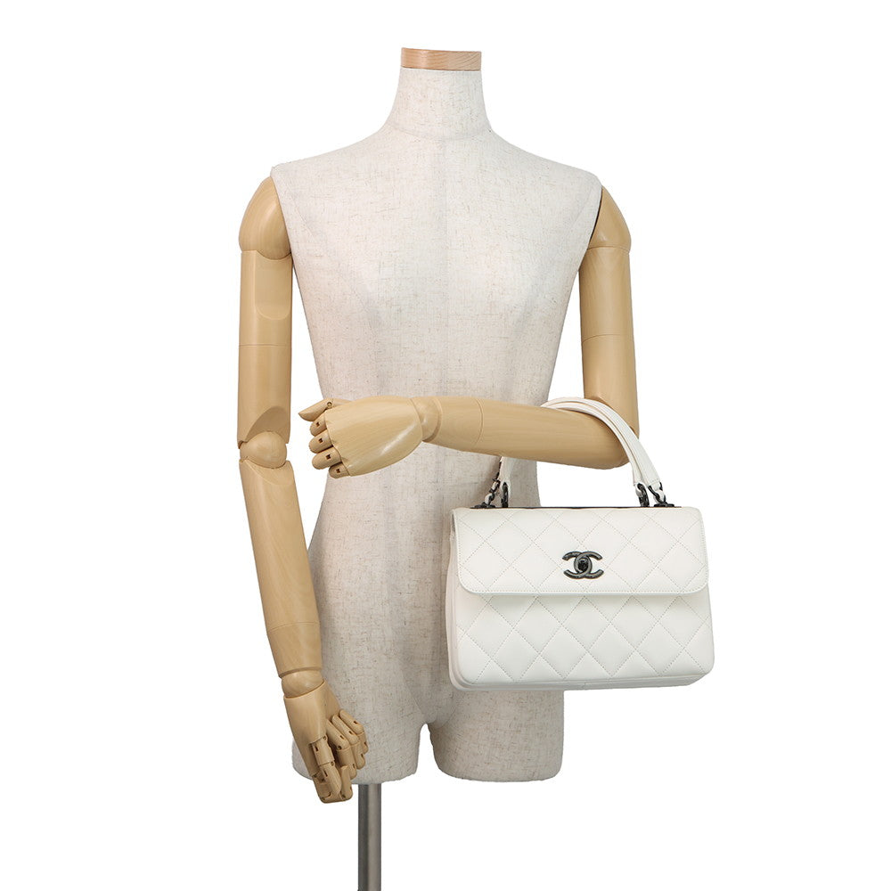 CHANEL Trendy CC 2WAY Handbag WhiteA92236 Lambskin
