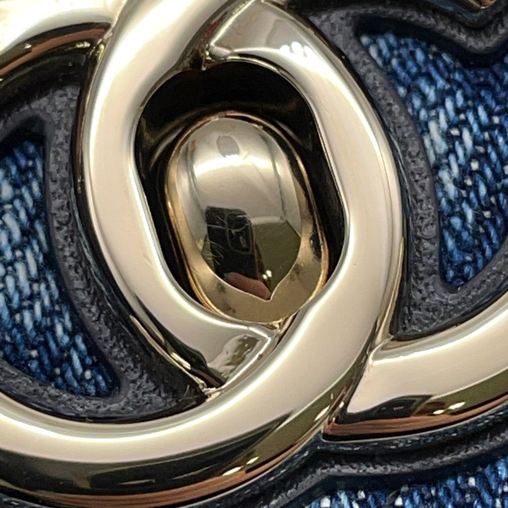 CHANEL Matelasse Coco Handle 2WAYHandbag BlueAP4244 Washed Denim Calf Leather Size Mini mini