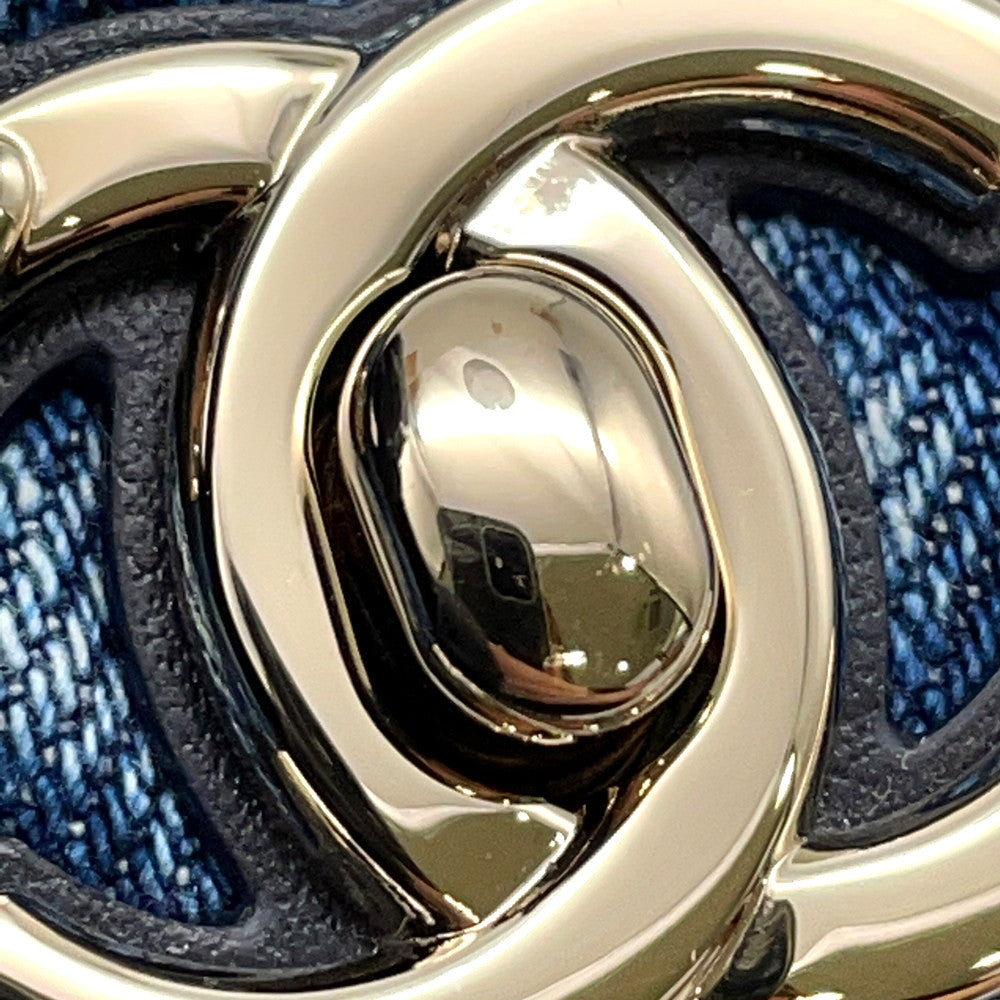 CHANEL Matelasse Coco Handle 2WAYHandbag BlueAP4244 Washed Denim Calf Leather Size Mini mini