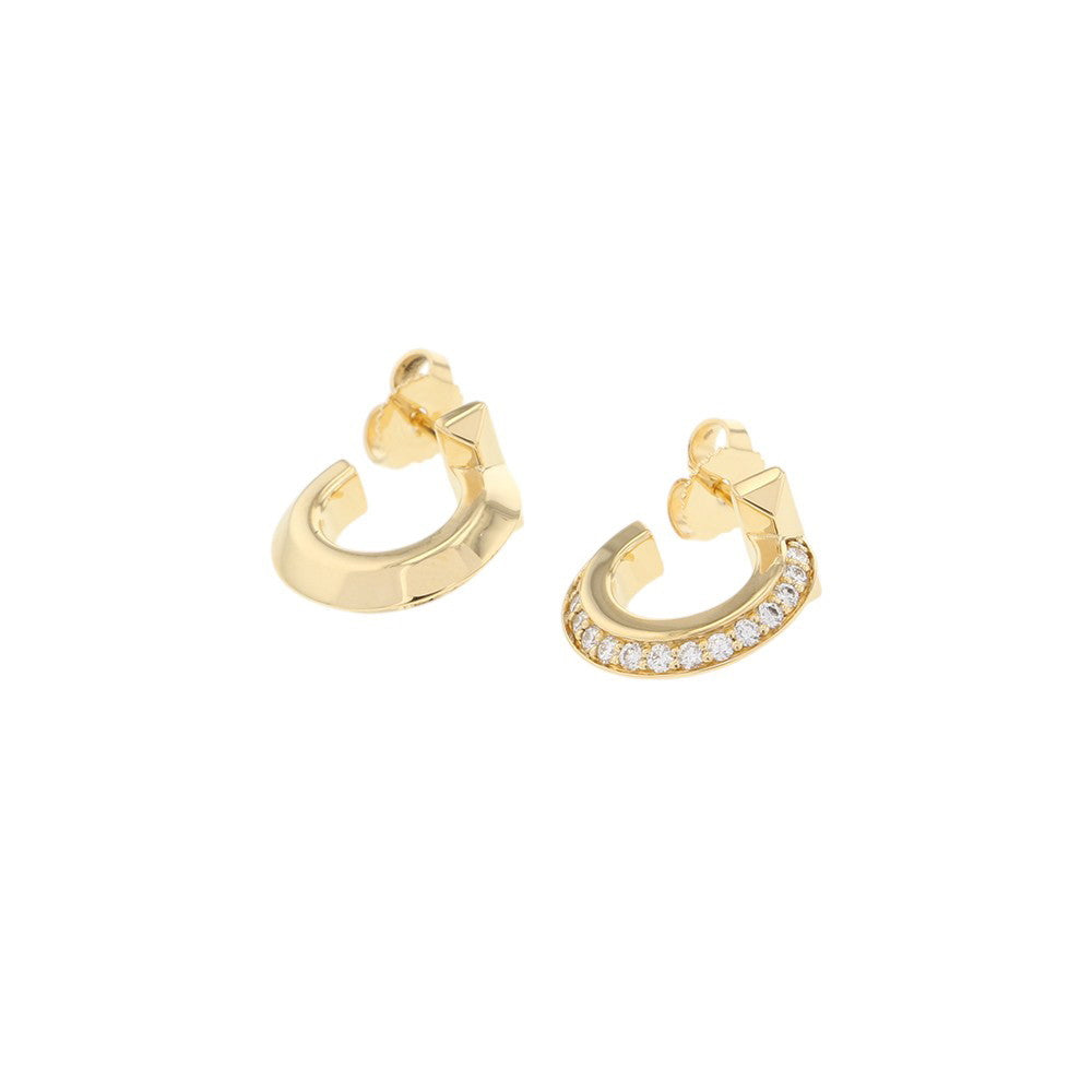 TIFFANY&Co. T One Hoop Diamond Earrings Size Extra Small69783015 18K Yellow Gold