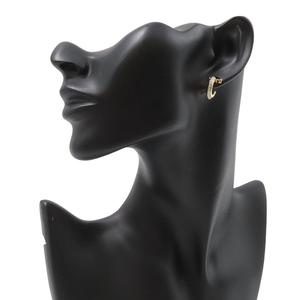 TIFFANY&Co. T One Hoop Diamond Earrings Size Extra Small69783015 18K Yellow Gold