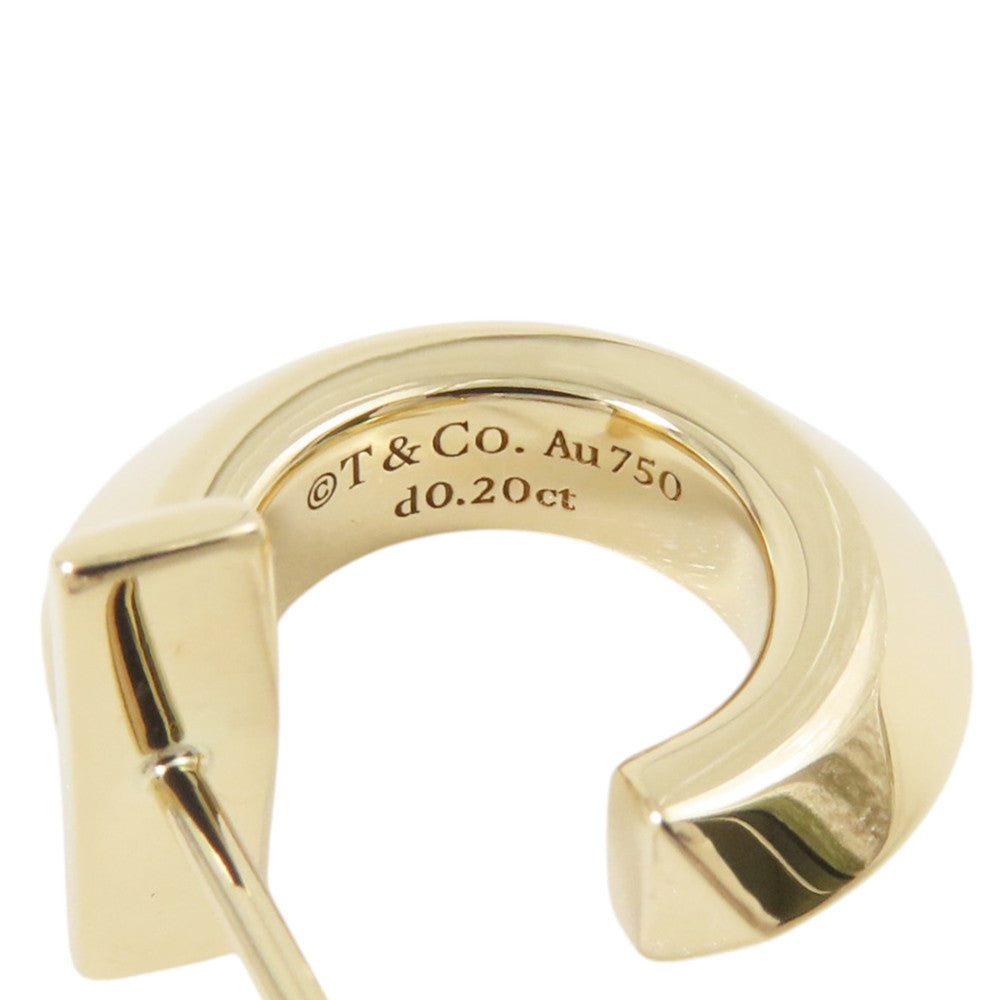 TIFFANY&Co. T One Hoop Diamond Earrings Size Extra Small69783015 18K Yellow Gold