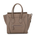 CELINE Luggage micro shopper Greige189793 Leather