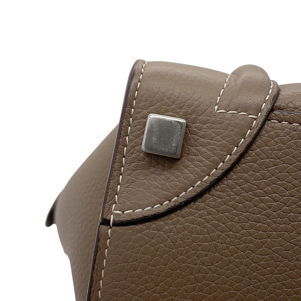 CELINE Luggage micro shopper Greige189793 Leather
