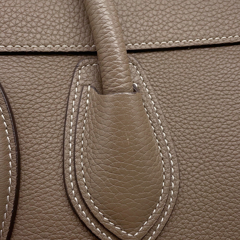 CELINE Luggage micro shopper Greige189793 Leather