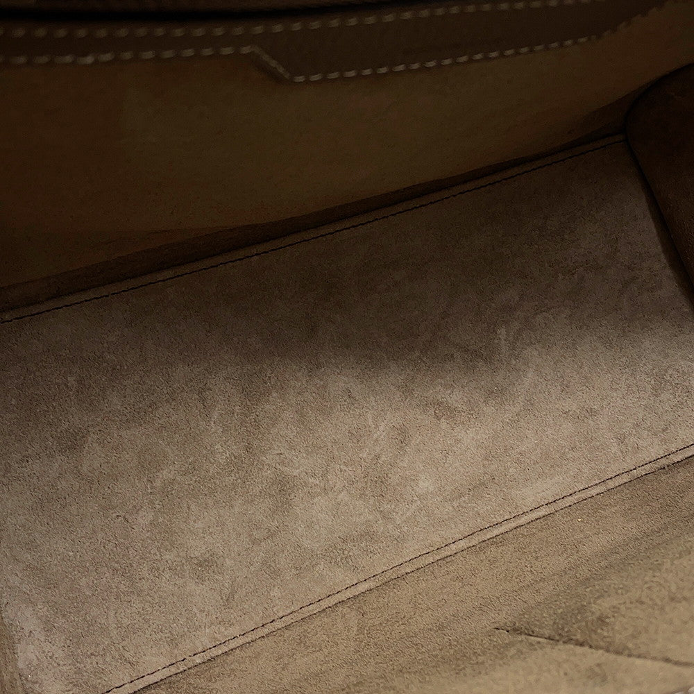CELINE Luggage micro shopper Greige189793 Leather