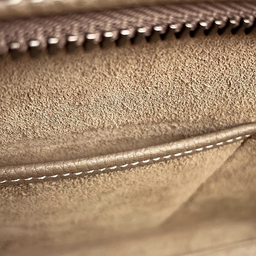 CELINE Luggage micro shopper Greige189793 Leather