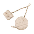 CHANEL 2024 Year Gift: Matelasse Coin Purse & AirPods Case Gold Lambskin