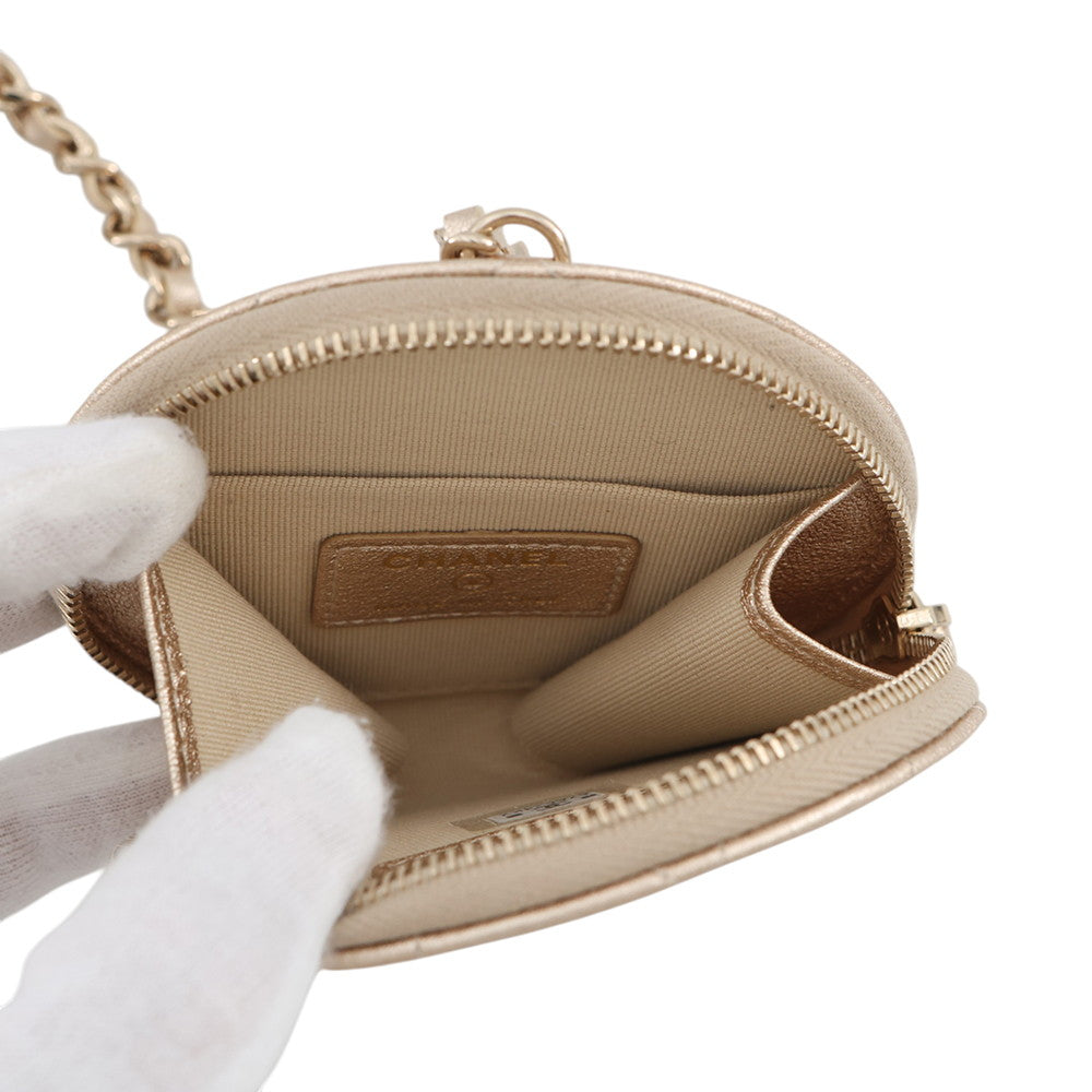 CHANEL 2024 Year Gift: Matelasse Coin Purse & AirPods Case Gold Lambskin