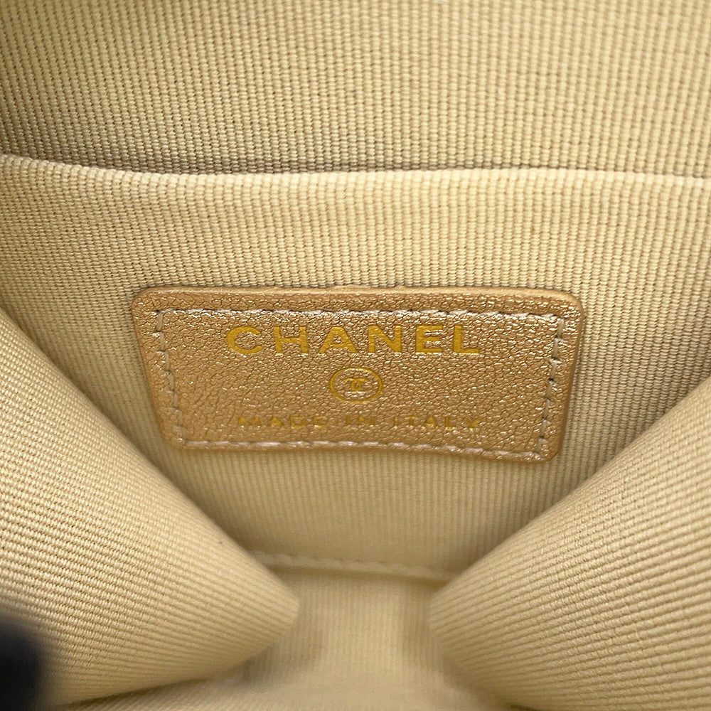 CHANEL 2024 Year Gift: Matelasse Coin Purse & AirPods Case Gold Lambskin