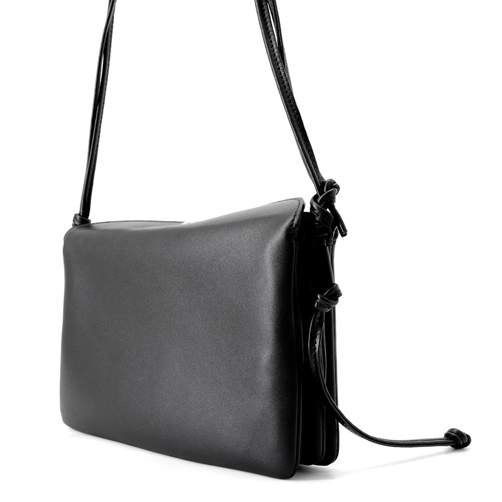 CELINE Trio Flap Shoulder Bag Black10P862O86 Leather