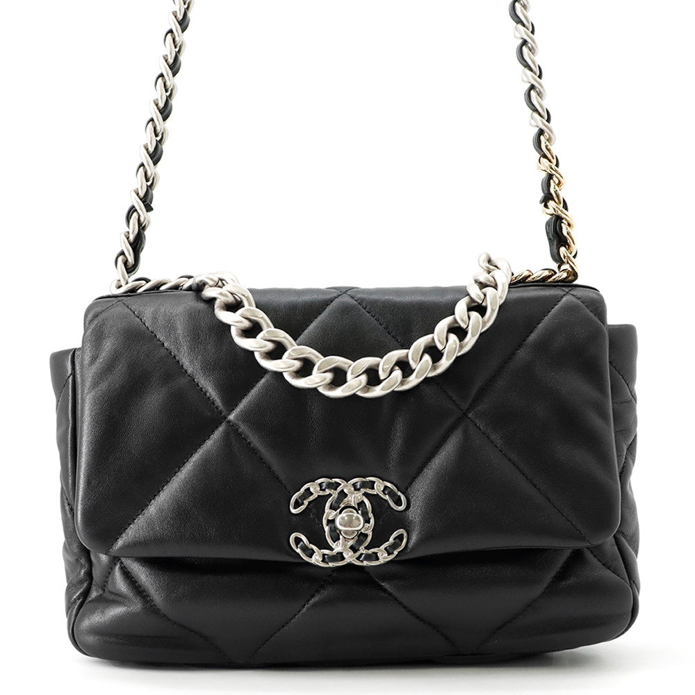 CHANEL CHANEL19 ChainShoulder Bag BlackAS1160-B07327-94305 Lambskin