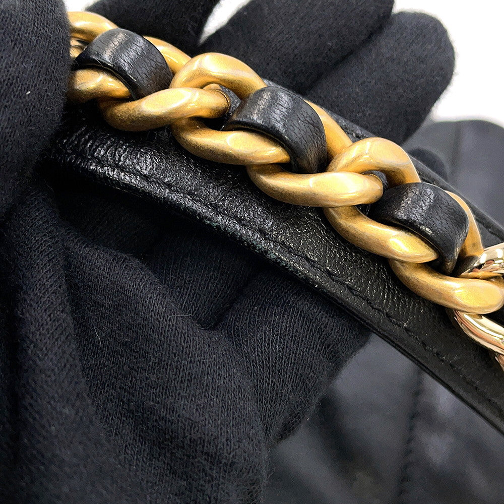 CHANEL CHANEL19 ChainShoulder Bag BlackAS1160-B07327-94305 Lambskin