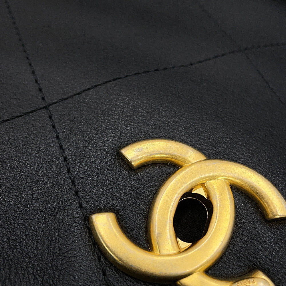 CHANEL Matelasse Maxi Shopping Tote BlackAS3128-B07642-94305 Soft Caviar Leather