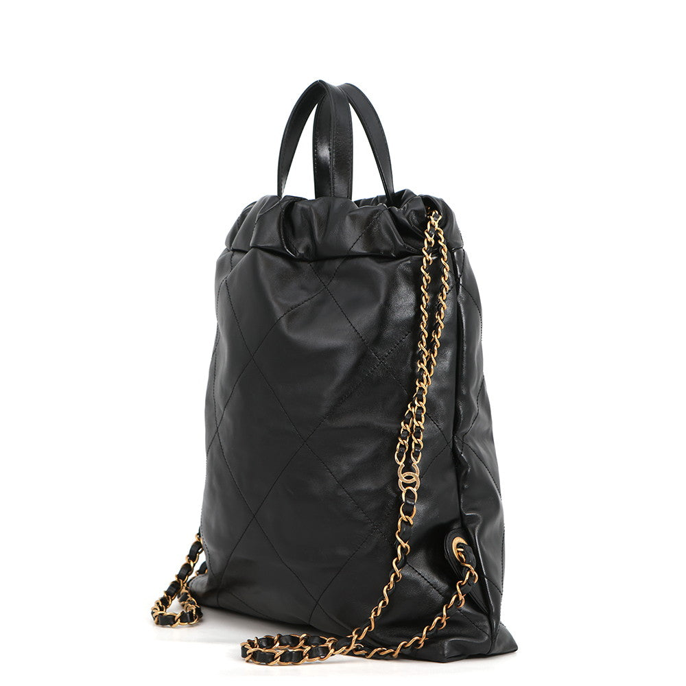 CHANEL CHANEL22 Backpack BlackAS3859-B08037-94305 Shiny Calf Leather Size Small