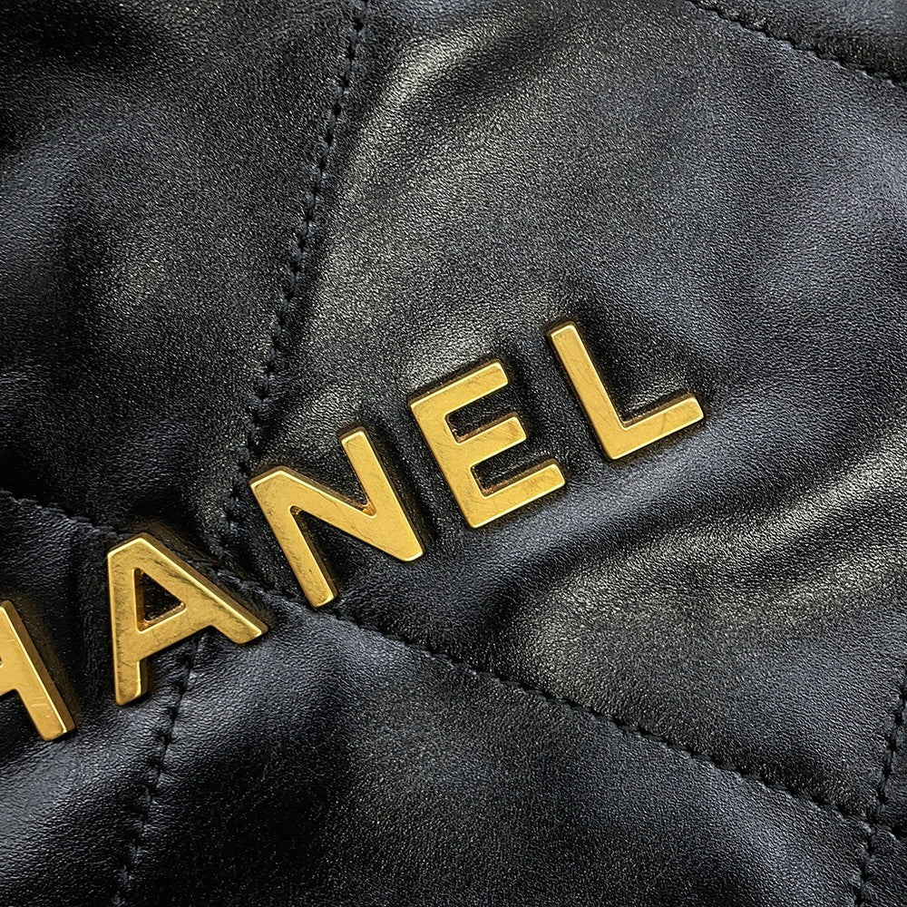 CHANEL CHANEL22 Backpack BlackAS3859-B08037-94305 Shiny Calf Leather Size Small