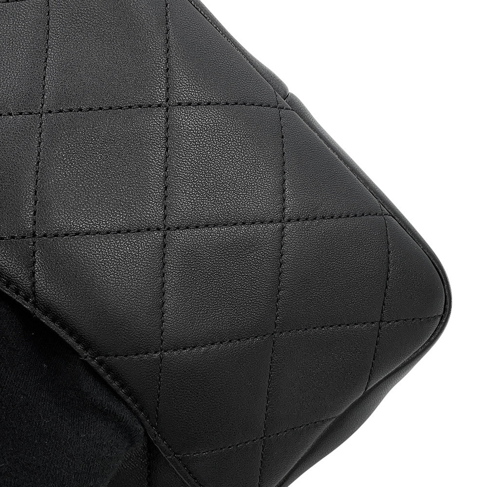 CHANEL Matelasse Top Handle Mini Flap Bag BlackAS1357 Lambskin