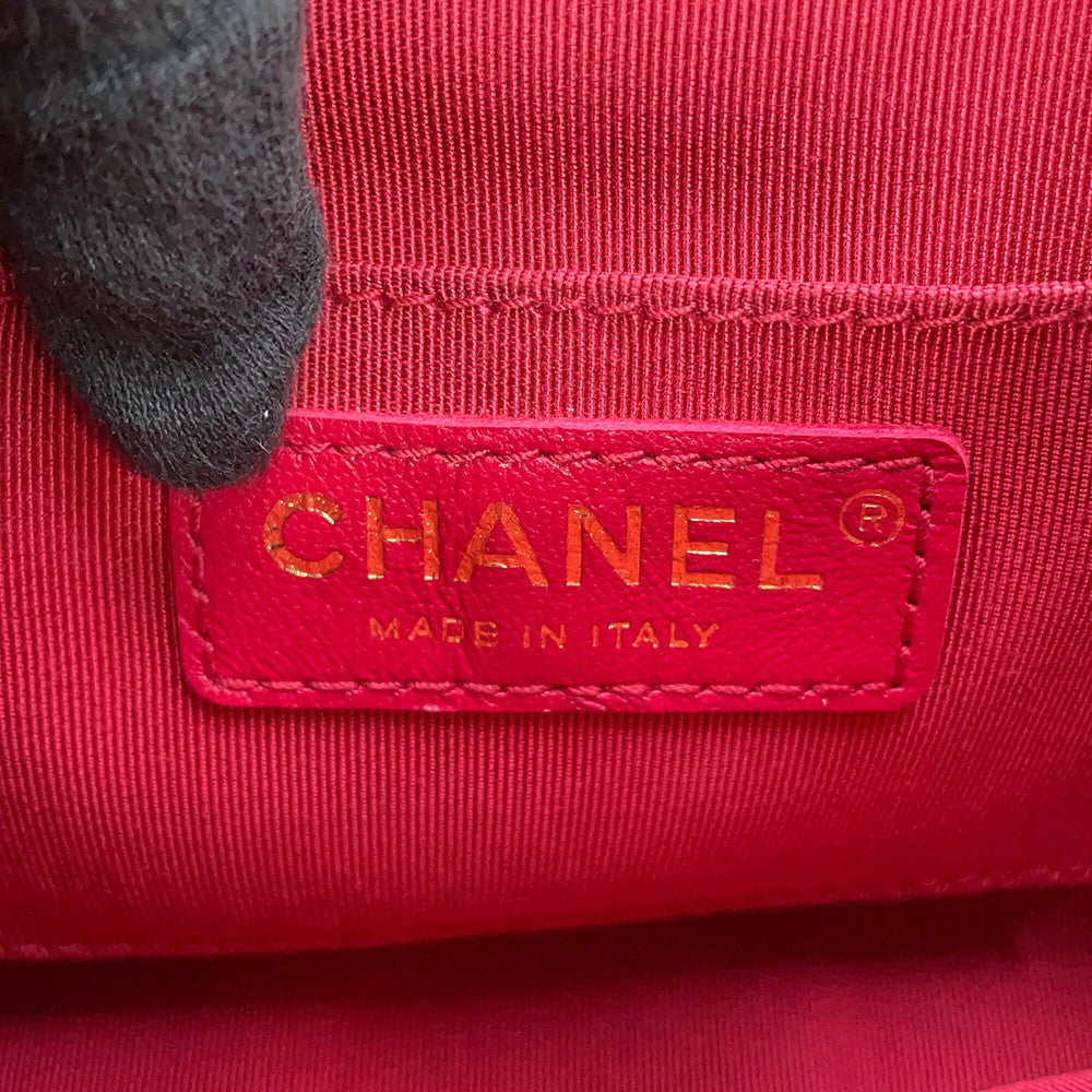 CHANEL Matelasse Top Handle Mini Flap Bag BlackAS1357 Lambskin