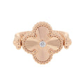 Van Cleef & Arpels Vintage Alhambra Reversible Ring Size 48/#8VCARPGV548/VCARPGV500 18K Pink Gold