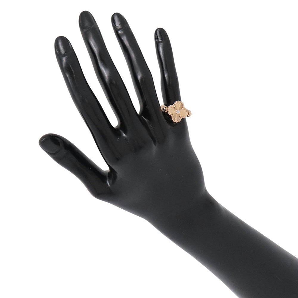Van Cleef & Arpels Vintage Alhambra Reversible Ring Size 48/#8VCARPGV548/VCARPGV500 18K Pink Gold