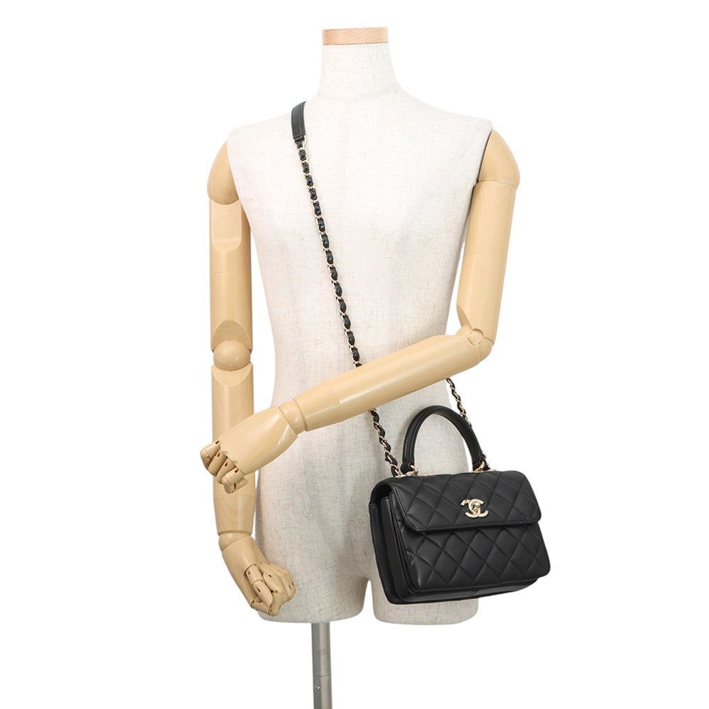 CHANEL Trendy CC 2WAY Handbag BlackAS4654 Lambskin