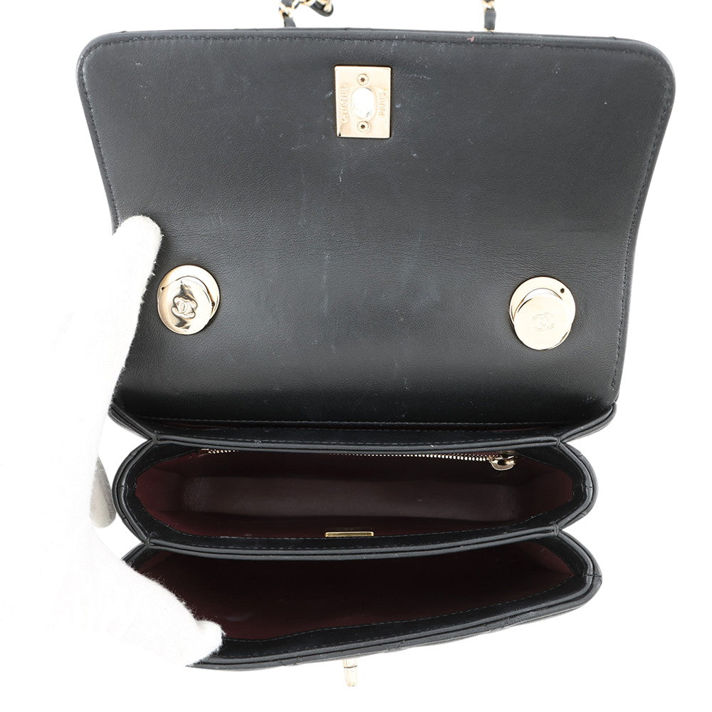 CHANEL Trendy CC 2WAY Handbag BlackAS4654 Lambskin