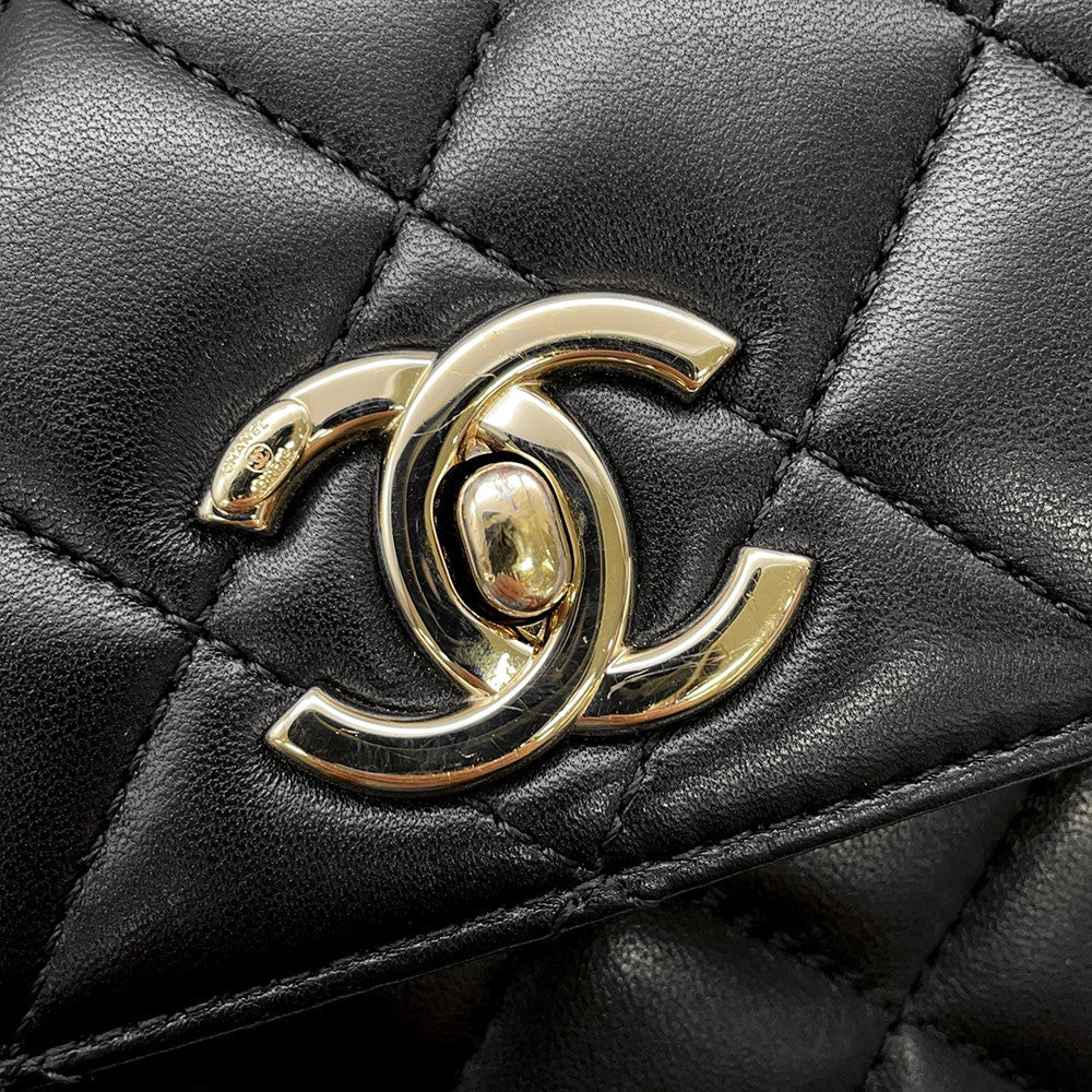 CHANEL Trendy CC 2WAY Handbag BlackAS4654 Lambskin