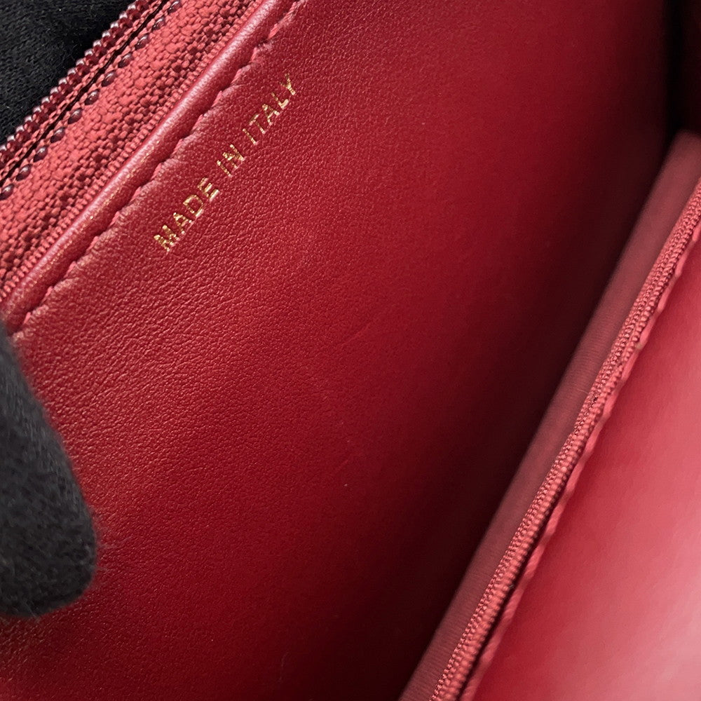 CHANEL Chain wallet Red/MulticolorAP0250 Tweed