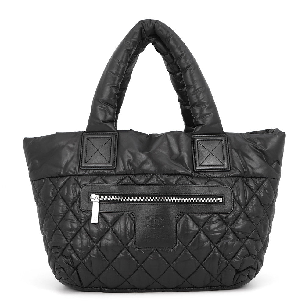 CHANEL Coco Cocoon Handbag BlackA48610 Nylon Size PM