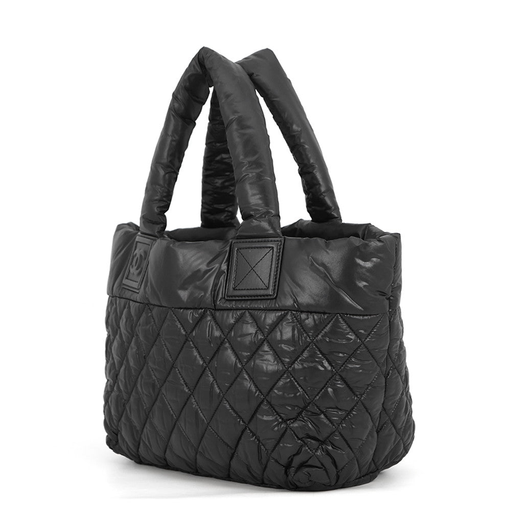 CHANEL Coco Cocoon Handbag BlackA48610 Nylon Size PM