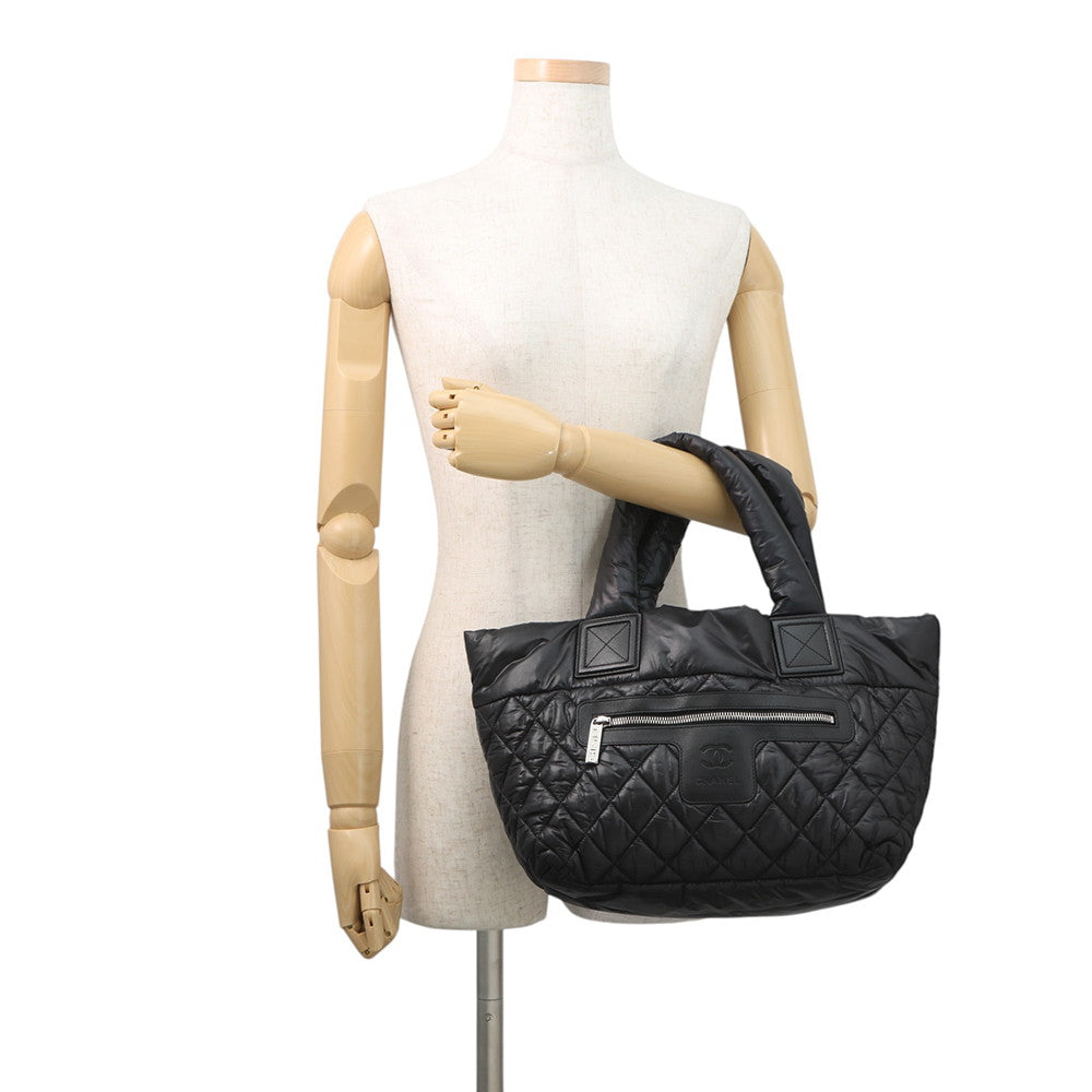 CHANEL Coco Cocoon Handbag BlackA48610 Nylon Size PM