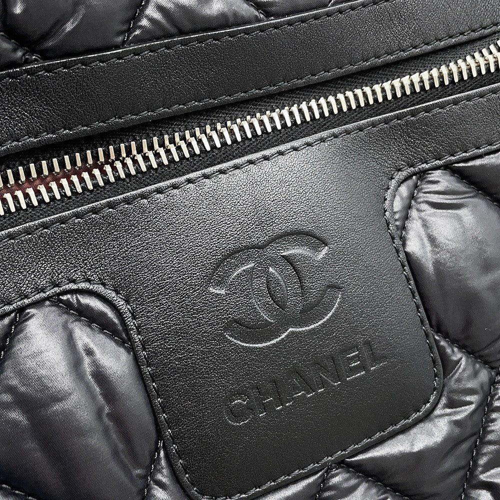 CHANEL Coco Cocoon Handbag BlackA48610 Nylon Size PM