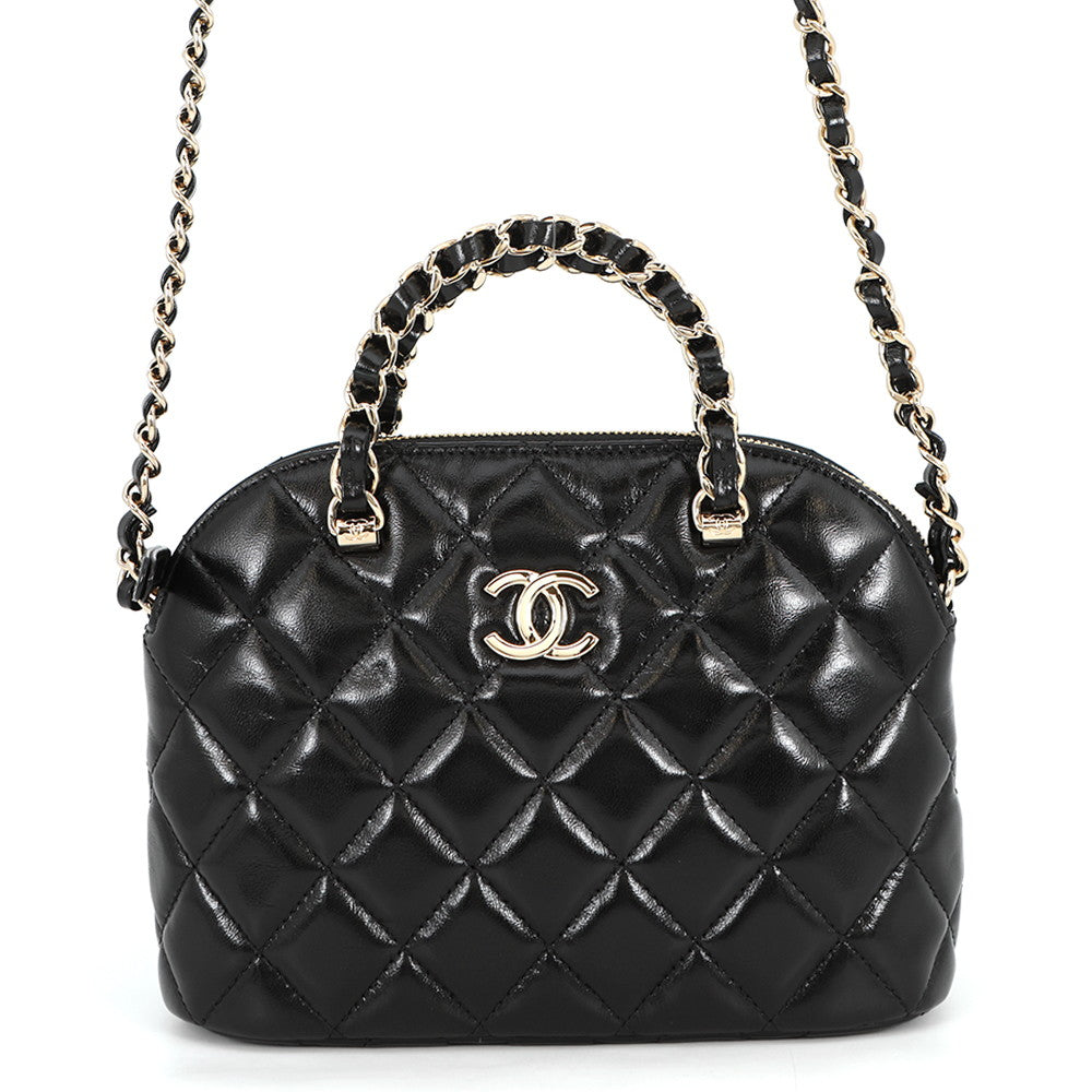 CHANEL Shopping bag BlackAS5130 Shiny Lambskin Size Small