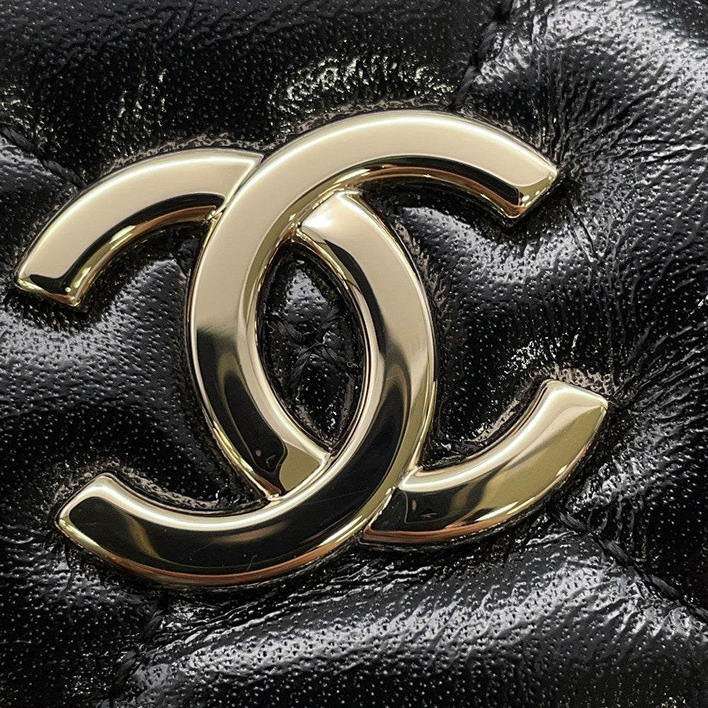 CHANEL Shopping bag BlackAS5130 Shiny Lambskin Size Small