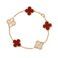 Van Cleef & Arpels Vintage Alhambra 5 Motif BraceletVCARP7RP00 18K Pink Gold