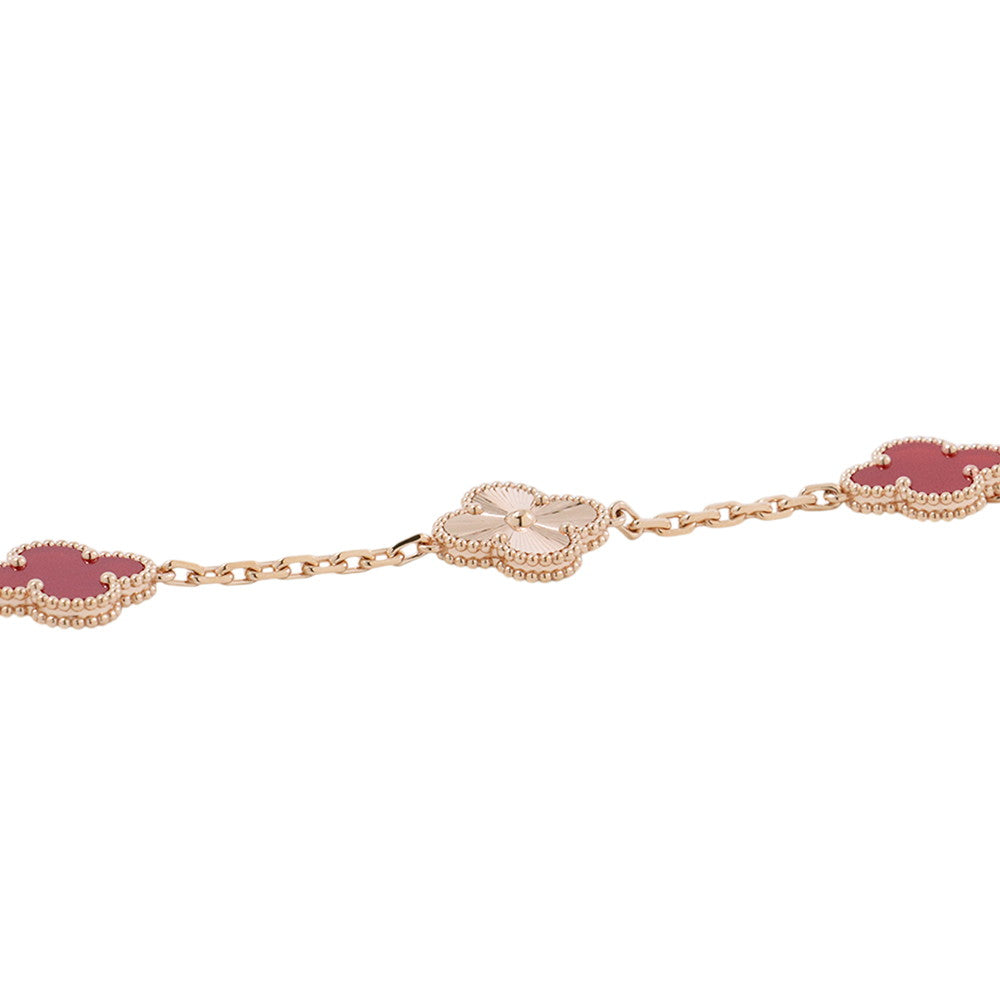 Van Cleef & Arpels Vintage Alhambra 5 Motif BraceletVCARP7RP00 18K Pink Gold