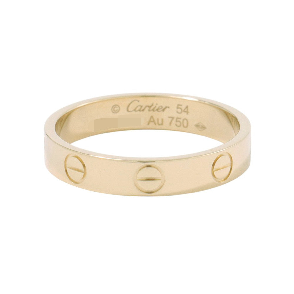 CARTIER Mini Love Ring Size 54/#14 SmallB4085054/B4085000 18K Yellow Gold