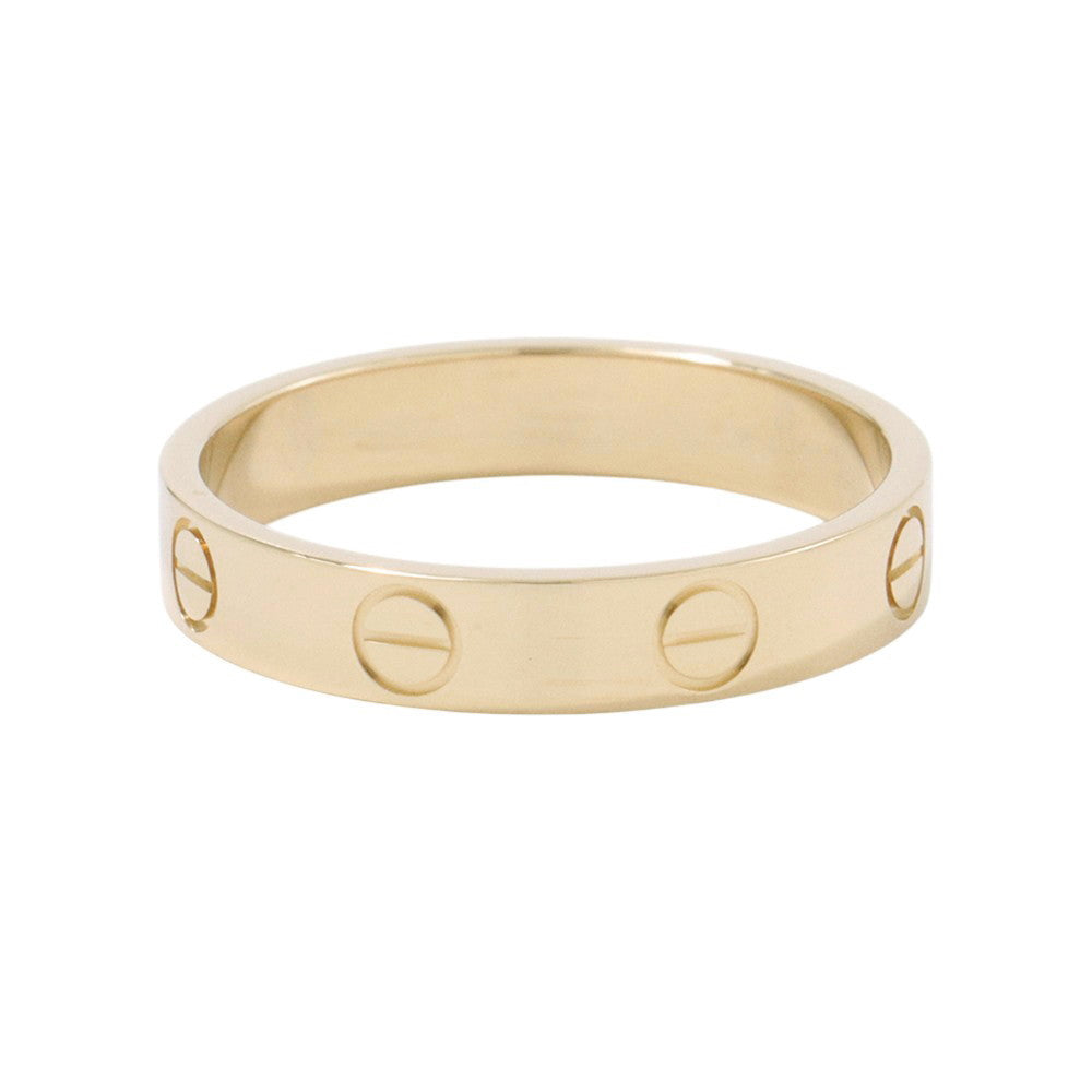CARTIER Mini Love Ring Size 54/#14 SmallB4085054/B4085000 18K Yellow Gold