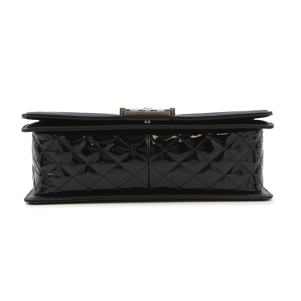 CHANEL Boy Chanel ChainShoulder Bag BlackA67086 Patent Leather Size 25